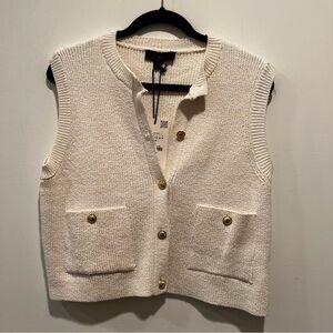 Zara knitted button up vest